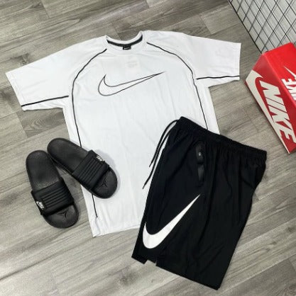 Conjunto NK Branco e Preto + Slide